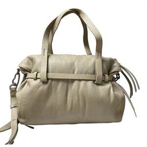 Liebeskind Berlin Caribou Vintage Lux Collection Leather Satchel Bag 2535 Gray